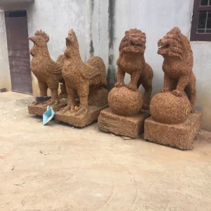 Tranh ,con giống và các tác phẩm nghệ thuật bằng đá ong MS01