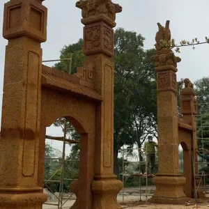 Cột đồng trụ bằng đá ong MS10